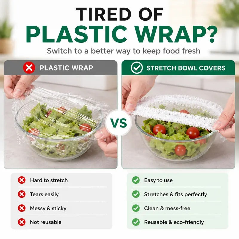Disposable stretch food covers elastic bowl lids