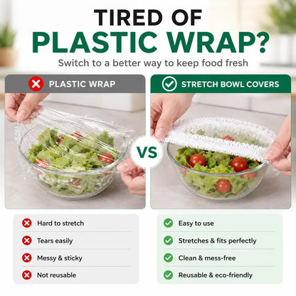 Disposable stretch food covers elastic bowl lids