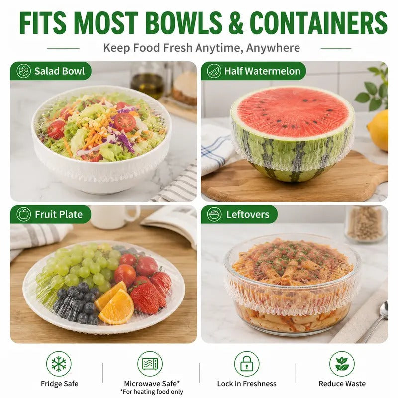 Disposable stretch food covers elastic bowl lids
