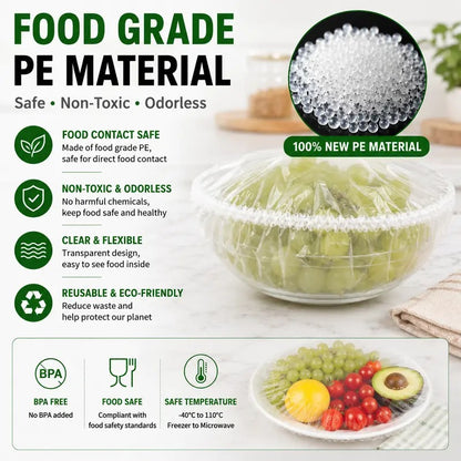 Disposable stretch food covers elastic bowl lids