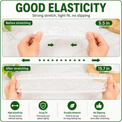 Disposable stretch food covers elastic bowl lids