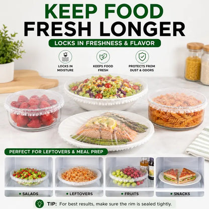 Disposable stretch food covers elastic bowl lids