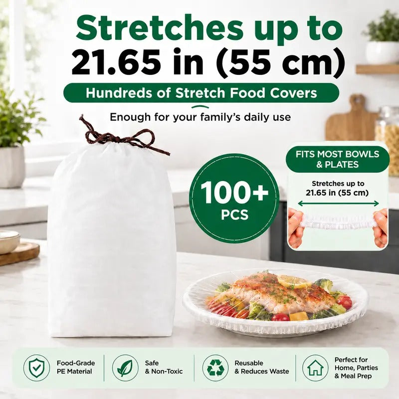 Disposable stretch food covers elastic bowl lids